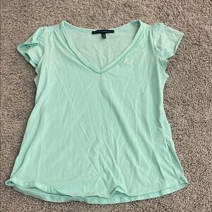 White House Black Market Mint V-Neck Tee